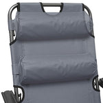Tumbona de camping Amanka, 153 x 60 cm, tumbona de playa, tumbona plegable, gris