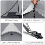 Forceatt Tienda De Campaña 3 Personas, con 100% A Prueba De UV/Viento/Impermeable, Tienda de Techo de Doble Capa Portátil Ultraligera, para Trekking, Camping, Playa, Aventura Etc