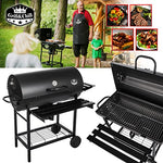 Five - Star Grill & Chill Barbacoa Carbon - para Jardín Exterior BBQ con 2 Estante Plegable, parrilla cromada 71×35 cm, GC0002