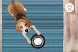 FH Home - Alfombra de Suelo de plástico Reciclado para Interiores y Exteriores, Ideal para la Playa, Camping, Viajes de Camping, picnics - Ligera - Plegable - Havana - Turquoise (270 cm x 360 cm)