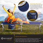 KESSER® Cama de Camping Cama Plegable con Bolsa de Transporte Cama de campaña Estable 150 kg Tubo de Metal Resistente Tela Oxford 600D Tumbona portátil de Viaje Comoda