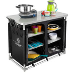 KESSER® Armario de Cocina de Camping, Cocina de Camping con Marco de Aluminio, Incl. Bolsa de Transporte, Armario de Cocina para el Camping, Muebles de Camping, Al Aire Libre