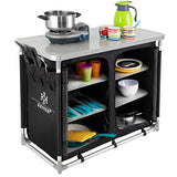 KESSER® Armario de Cocina de Camping, Cocina de Camping con Marco de Aluminio, Incl. Bolsa de Transporte, Armario de Cocina para el Camping, Muebles de Camping, Al Aire Libre