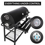 Five - Star Grill & Chill Barbacoa Carbon - para Jardín Exterior BBQ con 2 Estante Plegable, parrilla cromada 71×35 cm, GC0002