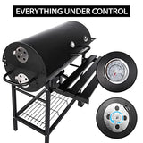 Five - Star Grill & Chill Barbacoa Carbon - para Jardín Exterior BBQ con 2 Estante Plegable, parrilla cromada 71×35 cm, GC0002