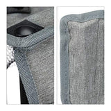 Relaxdays Silla Camping Doble, Plegable, Asiento Playa y Pesca, Compacta y Portátil, Posavasos, 80 x 139 x 46 cm, Gris