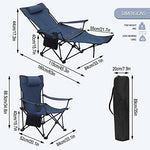 WOLTU Set de 2 Silla Camping Sillas Plegables, Silla de Acampada Portátil, Ligera para Picnic, Playa, Jardín, Pesca, con Portavasos, Azul