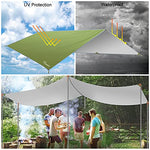 Ryaco Toldo de Refugio Impermeable 3M*3M, Hamaca Tienda de campaña, portátil, Ligera, Impermeable, Refugio para Camping, Senderismo, Mochila (Ejercito Verde)