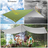 Ryaco Toldo de Refugio Impermeable 3M*3M, Hamaca Tienda de campaña, portátil, Ligera, Impermeable, Refugio para Camping, Senderismo, Mochila (Ejercito Verde)