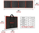 Kit Placa Solar Plegable 160W Monocristalino Portátil, Plegable, Imermeable, ideal para la energía solar al aire libre, embarcaciones, camping, caravanas o autocaravanas. para batería de 12V