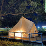 QXWJ Yurt Tents Bell Tent Oxford Cloth 4-Temporada Impermeable Pirámide Tienda Tienda Familia Teepee Campaña Camping con Agujero Estufa for Caza Al Aire Libre Glamping