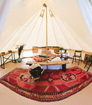 Cozy House Tienda de Campana de Lona de algodón para Acampar en Familia Impermeable al Aire Libre Yurta Glamping de Lujo (4M diámetro)