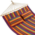 TecTake 808009 Hamaca, Hamaca Doble con Estructura, Asiento de Tela para Dos Personas con Soporte (a Rayas)