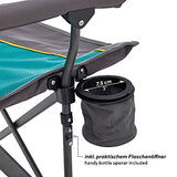 Uquip Roxy - Silla de Camping con portabotellas - Estructura Estable de hasta 120 kg - Azul