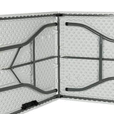 Pack 2 Mesas Plegables Portátiles Rectangulares de 180 cm | 7house | Mesa Multiusos: Camping, Eventos en Espacios Exteriores o Interiores | Mesa Resina y Patas Acero | 4-6 Personas y Carga de 150kg