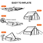 JINGRU Tienda de campaña Inflable Impermeable para Pesca, Senderismo, caping, mochilero,Tienda Inflable, Beige