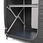 CAMPART Travel KI-0726 Cocina de Camping Almeria XXL, con Paravientos, Bolsa de Almacenamiento incluida, 2 Puertas, Unisex Adulto, Gris