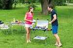 Campingaz 600 SG, estufa de camping con parrilla y soporte, cocina de gas compacta para exteriores, quemadores con protección contra el viento, tiempo de cocción extra rápido, almacenamiento compacto