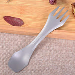 Boundless Voyage Tenedor de Titanio Ultraligero Cuchara de Titanio para Acampar Cuchara Exterior Utensilios de Titanio