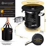 KESSER® Horno de cohetes con sartén de hierro fundido con bolsa de transporte