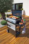 CAMPINGAZ Blue Flame LX - Barbacoa de Gas con Placa esmaltada y 2 quemadores de Acero, Parrilla de Mesa con tecnología BlueFlame para Parrilla mediterránea a la Plancha, Gris