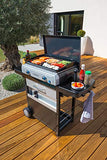 CAMPINGAZ Blue Flame LX - Barbacoa de Gas con Placa esmaltada y 2 quemadores de Acero, Parrilla de Mesa con tecnología BlueFlame para Parrilla mediterránea a la Plancha, Gris
