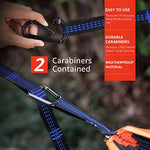 Overmont 2 Pcs Hamaca Correas para Arbol Colgante Cuerda de Hamaca Accesorios Sujetar Cinturón de Suspensión 280cm*5cm con 2 Ganchos Mosquetones Soporta 300 Kg con 18 nodos