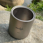Taza de Titanio Portátil para Camping, Senderismo, Cocina, pícnic 350 ml / 450 ml
