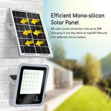 Kit Luz Led Solar con mando a distancia, 50W, 6500K luz blanca, Resistente al agua IP65.