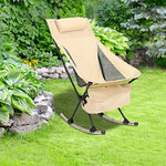 Silla Mecedora de Camping (Doble Uso), ANEWSIR sofá Mecedora Plegable, Patas Desmontables, Silla de Camping Ligera y Plegable, cargable hasta 150 kg.