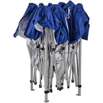 Outsunny Carpas para Exterior Plegable para Jardín o Camping Cenador para Exterior con Mosquitera 360x360x260cm Azul
