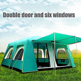 JLDNC Camping al Aire Libre Tienda de campaña, 7-10 Persona Familiares Grandes Tiendas de campaña Impermeable a Prueba de Viento surgen la Tienda de excursión Que acampa,Green