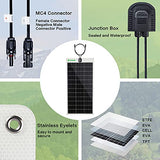 Placa Solar de 100W 12V flexibles monocristalino fotovoltaico PV Solar Célula Solar Ideal Para Cargar de 12 Volt de Baterías