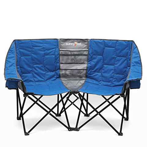 Sunnyfeel Silla de Camping Doble Plegable, Sillón de camping para exterior