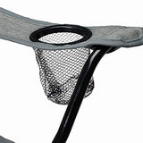 Relaxdays Silla Camping Doble, Plegable, Asiento Playa y Pesca, Compacta y Portátil, Posavasos, 80 x 139 x 46 cm, Gris