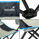 Skandika Double Folding Chair- Sofa de Camping Plegable con Portavasos