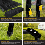 Kesser® Mesa de Camping Plegable, Mesa de Camping con Marco de Aluminio, Tablero Enrollable, Mesa Plegable con Ajuste de Altura Incl. Bolsa de Transporte con Correa, 120 x 70cm - bis 30 kg