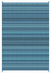 FH Home - Alfombra de Suelo de plástico Reciclado para Interiores y Exteriores, Ideal para la Playa, Camping, Viajes de Camping, picnics - Ligera - Plegable - Havana - Turquoise (270 cm x 360 cm)