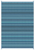 FH Home - Alfombra de Suelo de plástico Reciclado para Interiores y Exteriores, Ideal para la Playa, Camping, Viajes de Camping, picnics - Ligera - Plegable - Havana - Turquoise (270 cm x 360 cm)