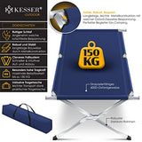 KESSER® Cama de Camping Cama Plegable con Bolsa de Transporte Cama de campaña Estable 150 kg Tubo de Metal Resistente Tela Oxford 600D Tumbona portátil de Viaje Comoda
