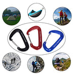 Boundless Voyage - Pack Mosquetones Clip forma D (Aleación de Aluminio) - Carga máxima 12KN
