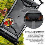 Kesser® Carro de Mano Plegable Modelo GTS-9100 con Techo, Carro de Transporte Plegable con 2 Sistemas de Cinturones de 3 Puntos, neumáticos de Goma Maciza de 360Ḟ (Schwarz/Grau)