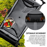 Kesser® Carro de Mano Plegable Modelo GTS-9100 con Techo, Carro de Transporte Plegable con 2 Sistemas de Cinturones de 3 Puntos, neumáticos de Goma Maciza de 360Ḟ (Schwarz/Grau)