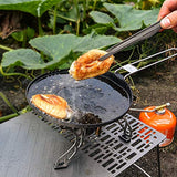Boundless Voyage - Sartén antiadherente de titanio con mango plegable para acampar al aire libre, picnic, senderismo, barbacoa Ti15168B