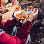 Set tenedor y cuchara plegable Spork Titanio senderismo y camping