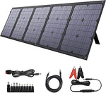 Cargador Solar Plegable 100W con PD 45W Tipo-C, Dual USB Puertos y 12-18V DC Salida para Generador Portátil, Teléfono Celular o Batería, Carga Rápida