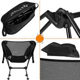 Kesser® Silla de Camping Plegable, Silla de Pesca, portátil, Silla de Camping, Silla Plegable hasta 120 kg, Silla de Playa, Silla de Pesca, Taburete Plegable con portabebidas, Noir