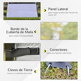 Outsunny Carpa Plegable 2,2x2,2x2m con Lateral Altura Ajustable Protección UV 50+ de Acero y Tela Oxford con Bolsa de Transporte Blanco