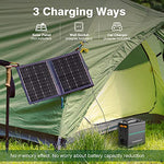 Generador de Energía Solar SWAREY, Generador Solar Portátil 166Wh Salidas AC/DC/USB/Tipo-C Estación de Energía con Batería de Litio