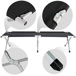 TecTake Cama de Camping XL Plegable Capacidad de 150 kg + Bolsa para Transporte Varias cantidades - (Negro | No. 401212)